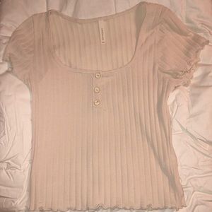 Cream/tan crop top size M